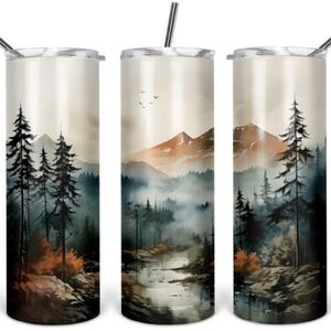 Nature-Inspired Stainless Steel Tumbler - Multicolor 30 ounce